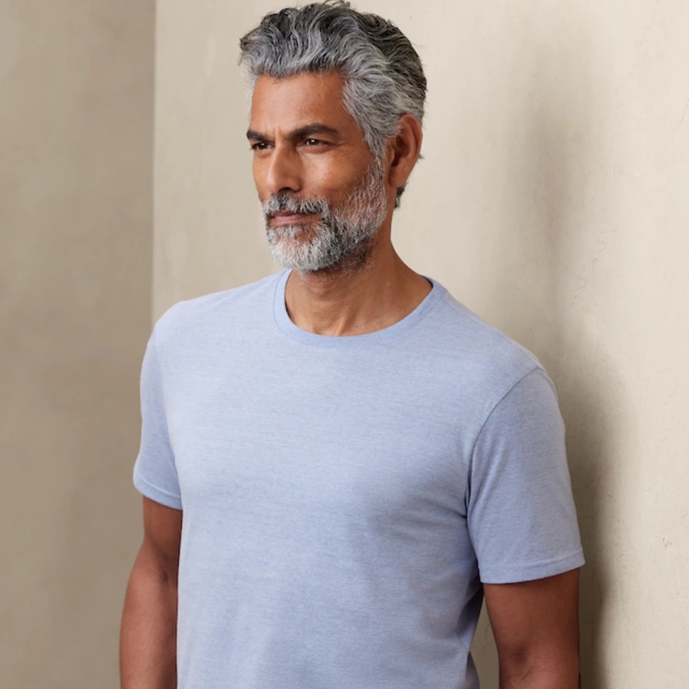 NWOT Men’s Banana Republic Premium Wash Shirt | Cotton | Size L | Light Blue